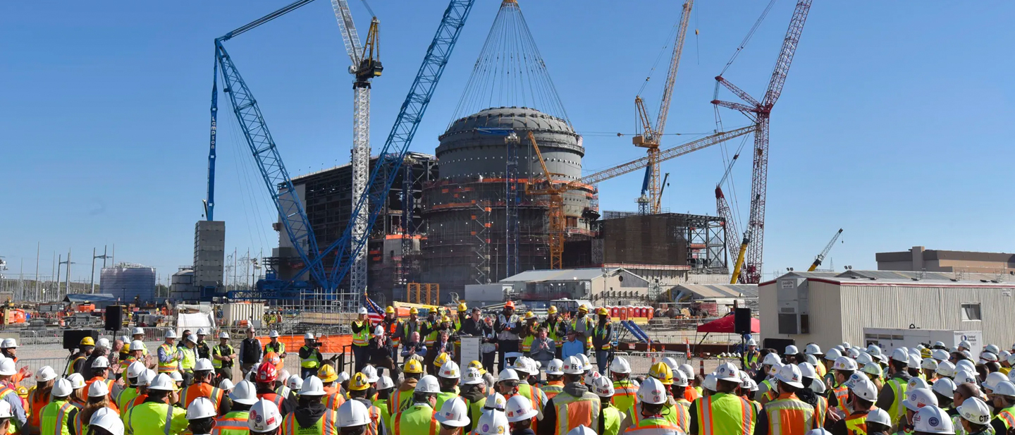 U.S. Secretary of Energy Rick Perry speaks during a press event at the construction site of Vogtle Units 3 and 4 at the Alvin W. Vogtle Electric Generating Plant on March 22, 2019 in Waynesboro, Ga.